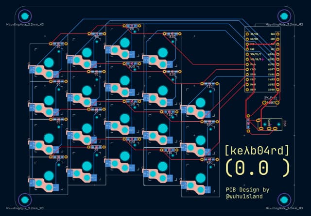 自主設計 分割キーボードの画像